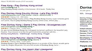 lets play donkey kong with this brunette in a fun game session