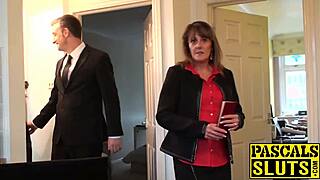 do you see this delectable milf bound and dominated while she blows and fucks maledom roughly?