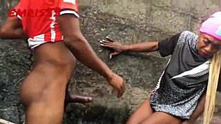 Outdoor Table Sex With European Black Creampie On Desk