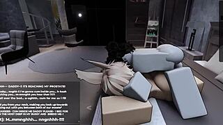 Roblox Game Turns Into Intense Fucking Session With Cute Femboy Begging For More Action