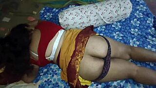 Hottest desi housewife cheats as a bride in petticott with her aunt at the wedding.
