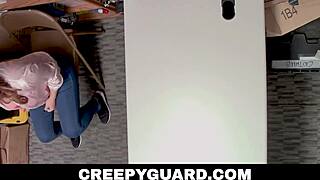 Emotional And Overwhelmed As Big Ass Skylar Kneels To Suck The LP Officer In The Office