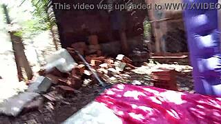 Oh man, I totally wrecked my stepdaughter sex toy's tight little hole out in public, it was intense...