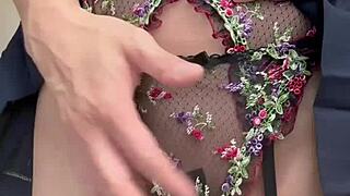 I feel so turned on making this pierced Japanese girl in uniform wear embarrassing panties for ponytail buttplug anal training