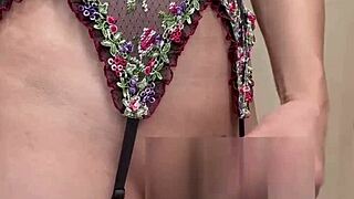I feel so turned on making this pierced Japanese girl in uniform wear embarrassing panties for ponytail buttplug anal training