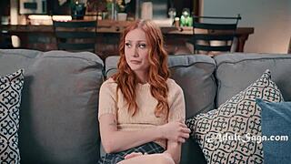 Milf Dee Williams Dominates Young 18+ Redhead Submissive Lesbian Lover Scarlet Skies with Face Sitting and Scissoring