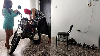 did you ever think your innocent neighbor would dominate and tease you like this in lingerie?