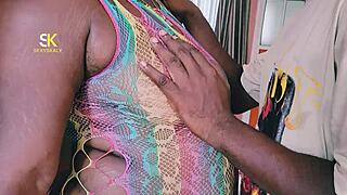 Janbari Fucks Estatic Pussy in Bed Quickie