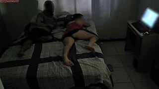 Stepmother shares the bed with her stepson during his bedroom renovation