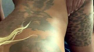 Blonde RIDES big black COCK doggystyle with CREAMPIE and wet PUSSY sucking