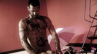 hey naughty brunette why not cover us in dark oil and fuck doggy style