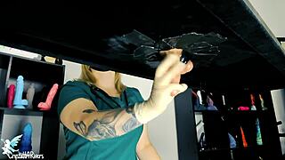 naughty nurse milks table with toys