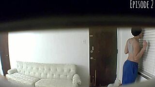 This hidden cam catches ebony girl giving blowjob and cum in mouth