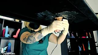 naughty nurse milks table with toys