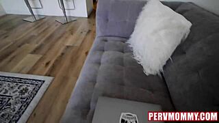 Hot blonde stepmom delivers unforgettable blowjob