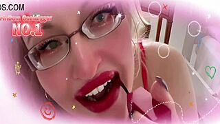 sissy red lipstick fetish training 😘