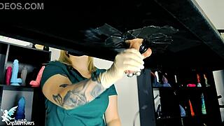 naughty nurse milks table with toys