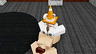 Slutty bunny girl sneaks into locker room and gets fucked hard 🐰