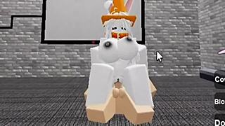 Slutty bunny girl sneaks into locker room and gets fucked hard 🐰