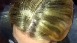 Blonde sucks cock deep and gets facial cumshot.