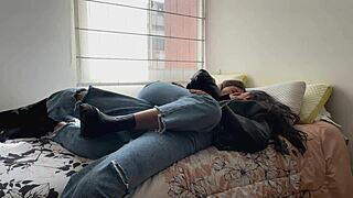 Two lesbians in leather boots 😈