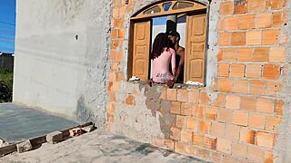 Newlywed couple explores kinky sex in construction site.