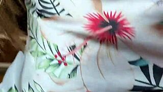 Young teen enjoys morning ride with older man in pajamas.