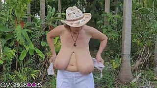 Feeling The Weight Of Huge Natural Tits