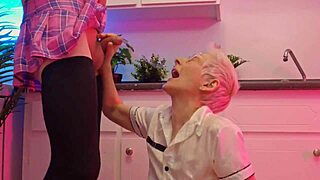 Piss In Her Cute Face During Homemade Facial