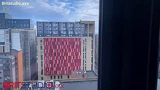 At the party, British university student in lingerie sucks you off for the first time