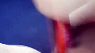 Teen masturbates with dildo