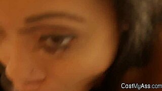 Perky Ebony Teen Amateur Blows in G-String 😏