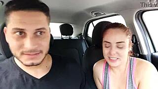 picking up redhead on street for ass fucking and blowjob