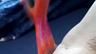 Teen masturbates with dildo