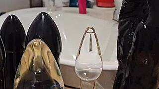 Watch Her SCREAM as She Takes That LARGE SEXTOY in Her ASS!