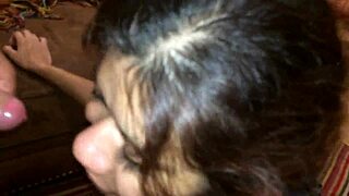 Latina slut knows how to deepthroat my cock like a pro