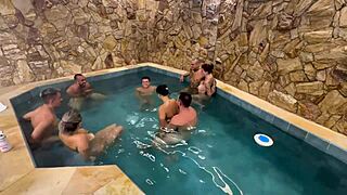 Orgy With Friends at Motel Pool