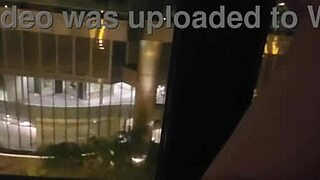 petite indian babe masturbates clit close up in public front of hotel window fingering to orgasm