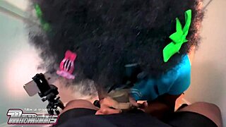 Hippie Baltimore Girl's Sloppy Staircase Blowjob Tease