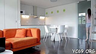 Elegant playgirl gets intensely drilled in classy session