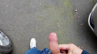 i flash my cock to a girl on the street and she helps me cum.