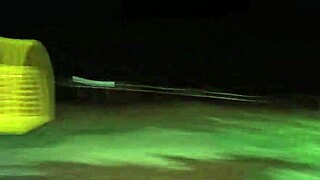 This slutty whore fucks in the public square with a big black cock.