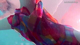 Redhead Nikita Vodorezova Strips Naked Underwater Quickly