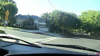 half asian chubby bbw milf with biggest natural saggy tits gets picked up and tricked into interracial casting fuck