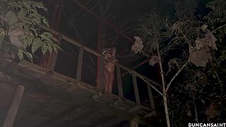 Latina Babe Gets Fucked Late At Night In The Woods By A Stranger