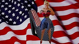 Granny Usa A Patriotic Stick Lick & Dick Creampie