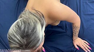 Homemade scene with busty married woman and anal plug