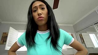 my stepsister aubry got caught watching porn and we ended up fucking hard