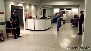 Sexy nurse sucking cock to cop