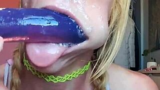 Vanessa hastings messy spit face dildo deepthroat